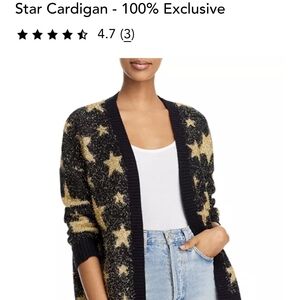 Aqua Star Cardigan Sweater - Black and Gold
